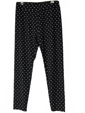 SHEIN Women's Black Polka Dot Leggings Size Large